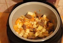 Рецепт печені з свинини з картоплею